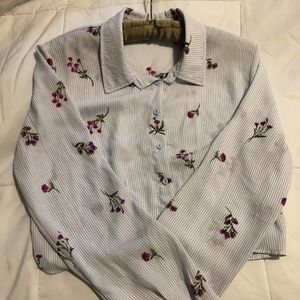 Button Down Crop Top